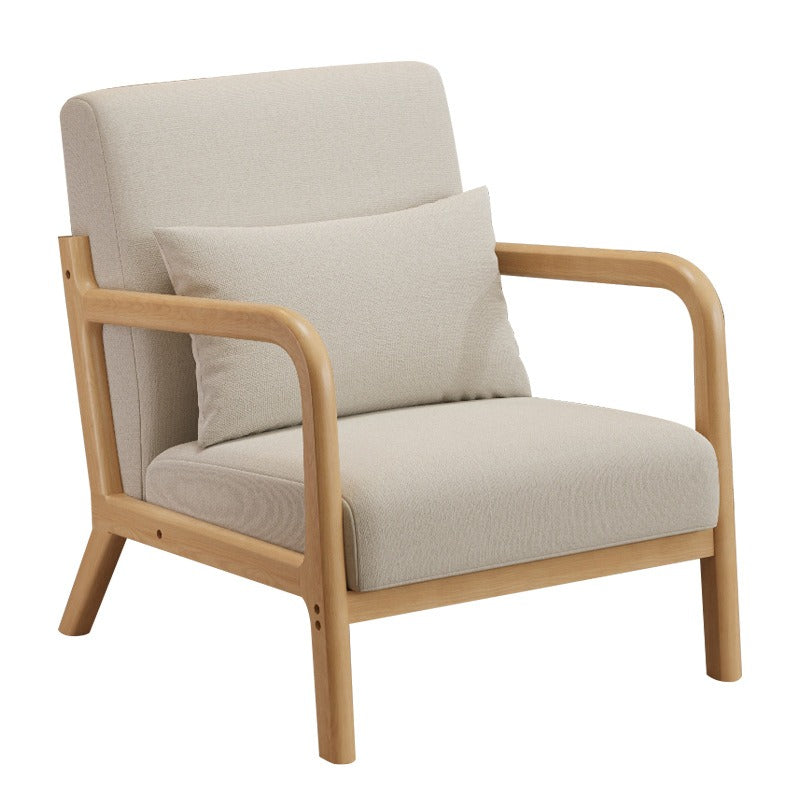 Fauteuil Scandinave en Bois Massif, Moderne Minimaliste