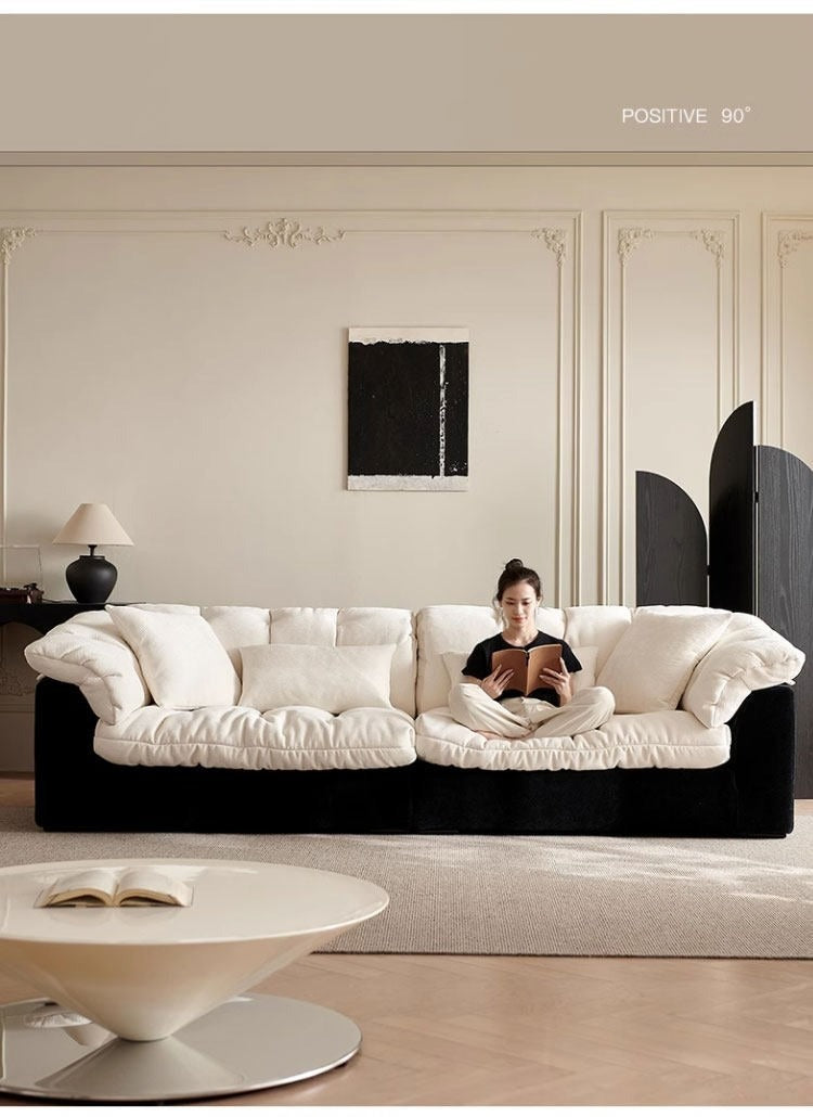 Canapé Moderne Minimaliste Noir Et Blanc En Forme De Nuage